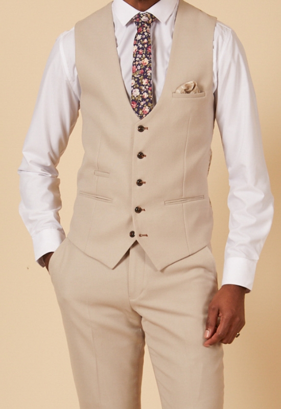 Marc Darcy HM5 Waistcoat - Stone